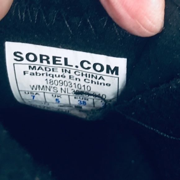 SOREL Emelie WP Black Boots Size 7 - Picture 9 of 15